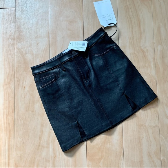 NWT Current Elliot The Leather Mini Skirt - Picture 6 of 7